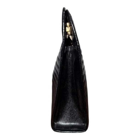 VALENTINO Black Clutch with Gold V Accent AMAZING BAG ***CHIC